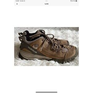 Vasque Women’s Size 7.5M/38 Low Top Vibram Brown Leather Hiking Boots Shoes 7397